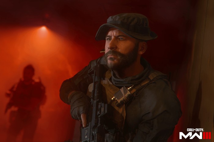 Call of Duty Modern Warfare 3's Captain Price holding a gun